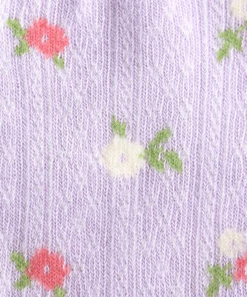SHOO・LA・RUE（シューラルー）の「◆透かし小花柄クルー丈ソックス（ソックス/靴下・キッズ・ライトパープル/アイボリー系3/ピンク系8・56/59）」の9枚目の写真