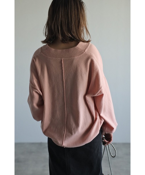 Bonjour Sagan(ボンジュールサガン)の「ディープVネックスプリングニット(ニット/セーター・レディース・ピンク/アイボリー/グレー・FREE)」の21枚目の写真