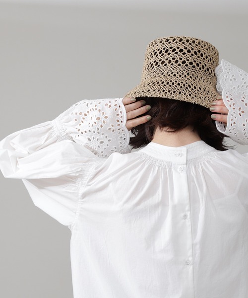 N.（N. Natural Beauty Basic）（エヌエヌナチュラルビューティーベーシック）の「≪前後2Wayレースカフスブラウス≫（シャツ/ブラウス・レディース・ホワイト/ブラック・MEDIUM）」の22枚目の写真