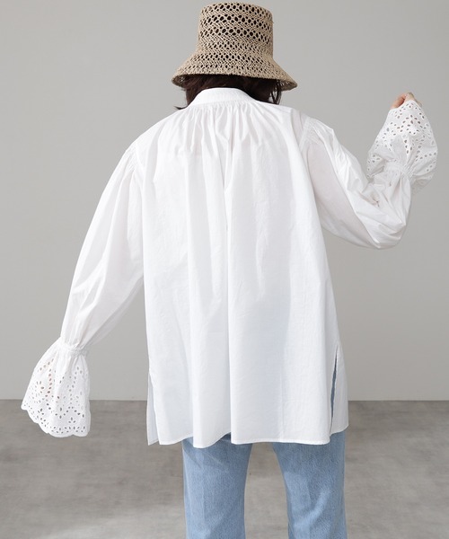 N.（N. Natural Beauty Basic）（エヌエヌナチュラルビューティーベーシック）の「≪前後2Wayレースカフスブラウス≫（シャツ/ブラウス・レディース・ホワイト/ブラック・MEDIUM）」の19枚目の写真