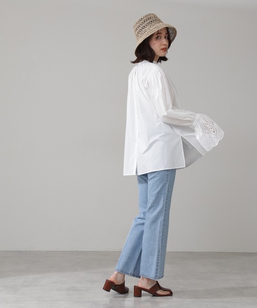N.（N. Natural Beauty Basic）（エヌエヌナチュラルビューティーベーシック）の「≪前後2Wayレースカフスブラウス≫（シャツ/ブラウス・レディース・ホワイト/ブラック・MEDIUM）」の17枚目の写真