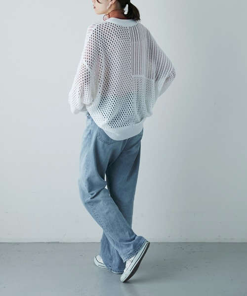 etoll.（エトル）の「ブロッキング クロシェニット プルオーバー（ニット/セーター・レディース・ライトベージュ/アイボリー/モカ/ブラック/ベージュ・M）」の16枚目の写真