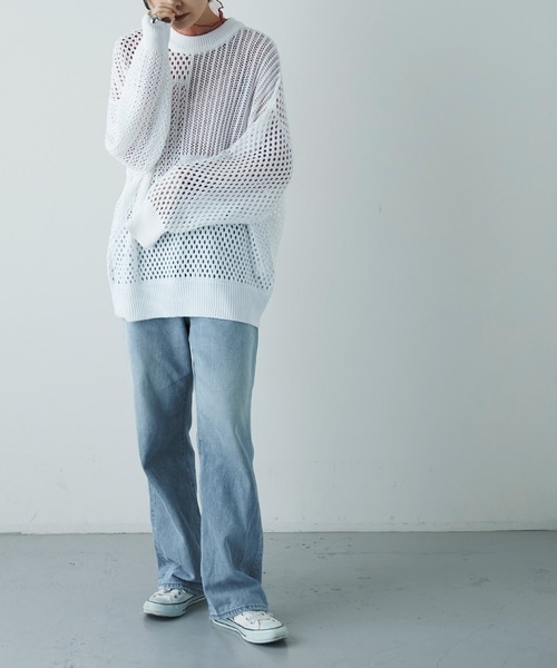 etoll.（エトル）の「ブロッキング クロシェニット プルオーバー（ニット/セーター・レディース・ライトベージュ/アイボリー/モカ/ブラック/ベージュ・M）」の17枚目の写真