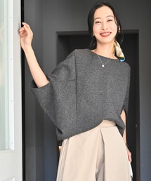 重ね着もステキ!さりげな体型カバードルマントップス