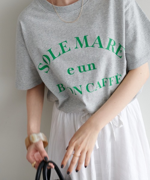 DISCOAT（ディスコート）の「【ZOZO限定】SOLE MARETシャツ（Tシャツ/カットソー・レディース・オフホワイト/グレー/チャコールグレー・FREE）」の4枚目の写真