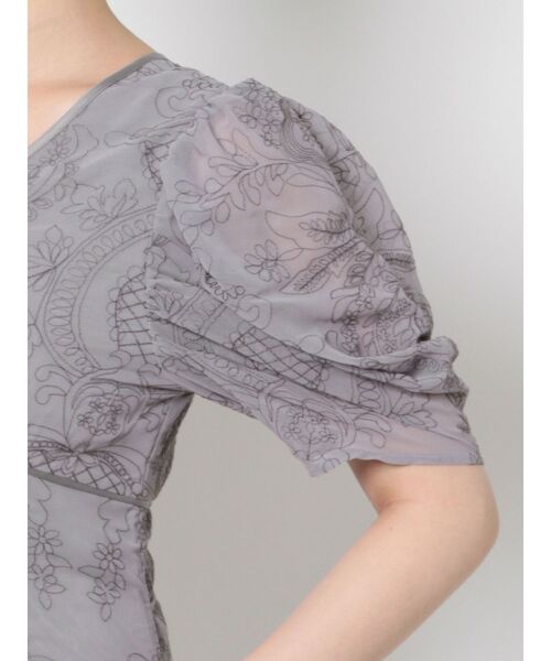 LAGUNAMOON（ラグナムーン）の「LADYナローエンブロイダリーワンピース（ドレス・レディース・ラベンダー/ブラック/ベージュ・SMALL/MEDIUM）」の10枚目の写真