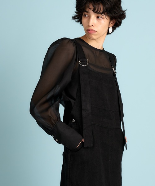 Whim Gazette（ウィムガゼット）の「【WEB限定】リネンジャンスカ（ジャンパースカート・レディース・ブラック/ベージュ・FREE）」の20枚目の写真