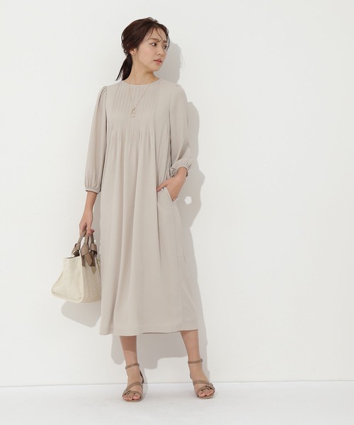 割引可品 フロントピンタックワンピース ワンピース Natural Beauty Basic ナチュラルビューティーベーシック のファッション 最新製品 Arenatheatre Net
