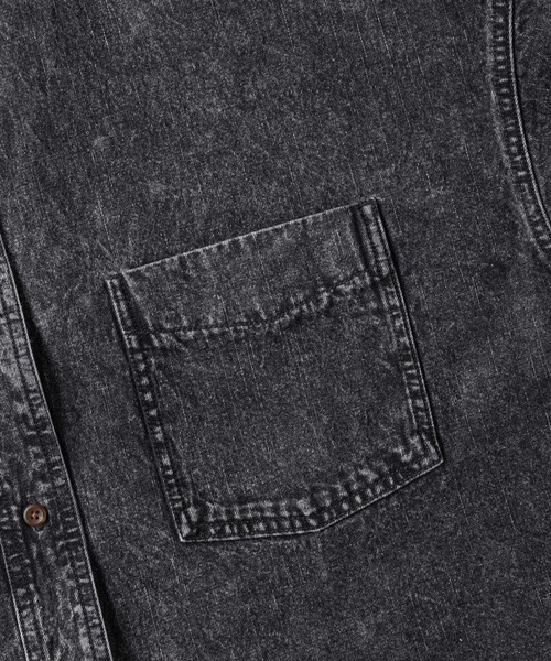 HONEYSUCKLE ROSE（ハニーサックルローズ）の「【HONEYSUCKLE ROSE】ショートデニムシャツアウター（シャツ/ブラウス・レディース・ブラック・L/M）」の7枚目の写真