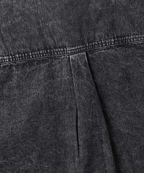 HONEYSUCKLE ROSE（ハニーサックルローズ）の「【HONEYSUCKLE ROSE】ショートデニムシャツアウター（シャツ/ブラウス・レディース・ブラック・L/M）」の9枚目の写真