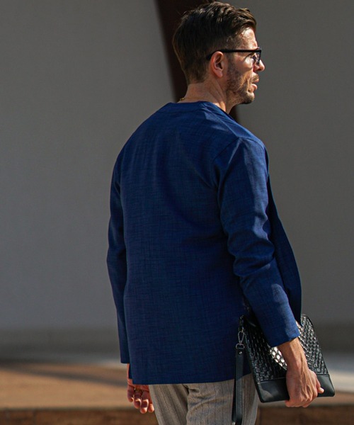 JOKER(ジョーカー)の「【SOEMDIFF】リネンライクブッチャーカーディガン メンズ(カーディガン/ボレロ・メンズ・ブラック/ベージュ/ネイビー/ブラック系1/ネイビー系1/ベージュ系1・M/L/XL)」の16枚目の写真