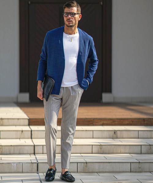 JOKER(ジョーカー)の「【SOEMDIFF】リネンライクブッチャーカーディガン メンズ(カーディガン/ボレロ・メンズ・ブラック/ベージュ/ネイビー/ブラック系1/ネイビー系1/ベージュ系1・M/L/XL)」の13枚目の写真