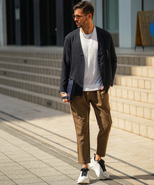 JOKER(ジョーカー)の「【SOEMDIFF】リネンライクブッチャーカーディガン メンズ(カーディガン/ボレロ・メンズ・ブラック/ベージュ/ネイビー/ブラック系1/ネイビー系1/ベージュ系1・M/L/XL)」の8枚目の写真