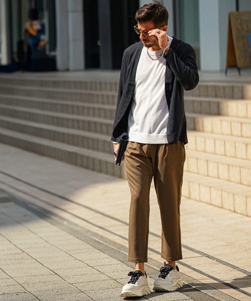 JOKER(ジョーカー)の「【SOEMDIFF】リネンライクブッチャーカーディガン メンズ(カーディガン/ボレロ・メンズ・ブラック/ベージュ/ネイビー/ブラック系1/ネイビー系1/ベージュ系1・M/L/XL)」の11枚目の写真