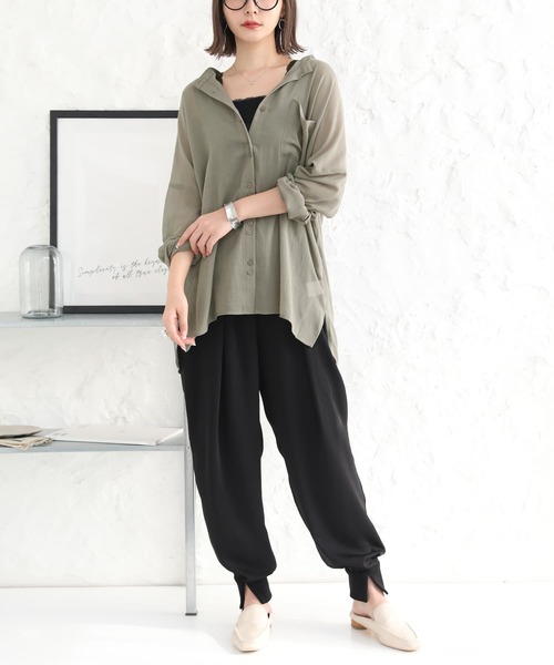 osharewalker（オシャレウォーカー）の「【廃盤】【機能素材】『スクエアレースタンクトップ』（タンクトップ・レディース・ブラック/オフホワイト/ブルーグリーン/チャコール/ピンク・LL/M/L）」の20枚目の写真