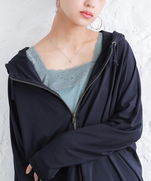 osharewalker（オシャレウォーカー）の「【廃盤】【機能素材】『スクエアレースタンクトップ』（タンクトップ・レディース・ブラック/オフホワイト/ブルーグリーン/チャコール/ピンク・LL/M/L）」の22枚目の写真