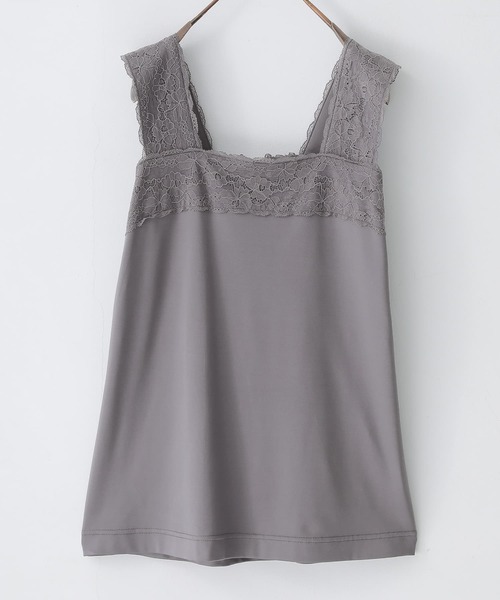 osharewalker（オシャレウォーカー）の「【廃盤】【機能素材】『スクエアレースタンクトップ』（タンクトップ・レディース・ブラック/オフホワイト/ブルーグリーン/チャコール/ピンク・LL/M/L）」の17枚目の写真