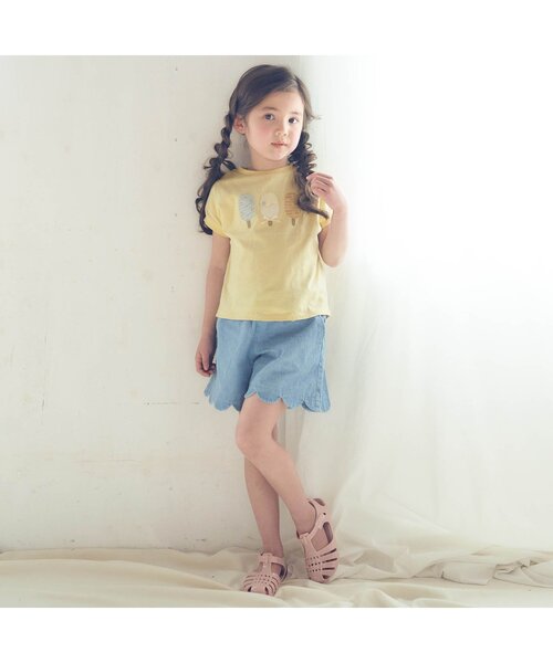 apres les cours（アプレレクール）の「SWEET アイスTシャツ（Tシャツ/カットソー・キッズ・ミント/ピンク/サックスブルー/イエロー・120/130/140/100/110/80/90）」の5枚目の写真