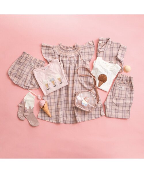 apres les cours（アプレレクール）の「SWEET アイスTシャツ（Tシャツ/カットソー・キッズ・ミント/ピンク/サックスブルー/イエロー・120/130/140/100/110/80/90）」の10枚目の写真