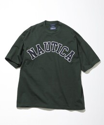 NAUTICA/ノーティカ “TOO HEAVY” Arch Logo S/S Tee/刺繍