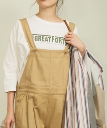 AMERICAN FUDGE ゆったりサイズGREATロゴプリント8分袖Tee