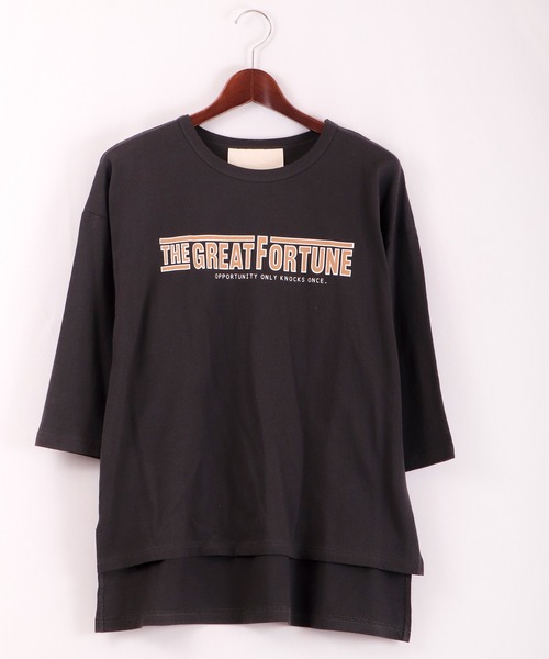 FUNALIVE(ファンアライブ)の「AMERICAN FUDGE ゆったりサイズGREATロゴプリント8分袖Tee(Tシャツ/カットソー・レディース・グリーン/チャコール/ホワイト系その他/パープル系その他/オフホワイト/グリーン系その他/ラベンダー/チャコールグレー・FREE)」の22枚目の写真
