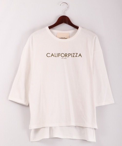 FUNALIVE(ファンアライブ)の「AMERICAN FUDGE ゆったりサイズGREATロゴプリント8分袖Tee(Tシャツ/カットソー・レディース・グリーン/チャコール/ホワイト系その他/パープル系その他/オフホワイト/グリーン系その他/ラベンダー/チャコールグレー・FREE)」の13枚目の写真