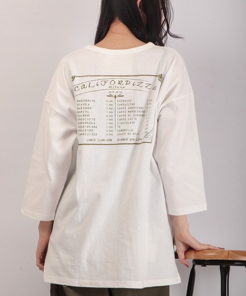 FUNALIVE(ファンアライブ)の「AMERICAN FUDGE ゆったりサイズGREATロゴプリント8分袖Tee(Tシャツ/カットソー・レディース・グリーン/チャコール/ホワイト系その他/パープル系その他/オフホワイト/グリーン系その他/ラベンダー/チャコールグレー・FREE)」の18枚目の写真