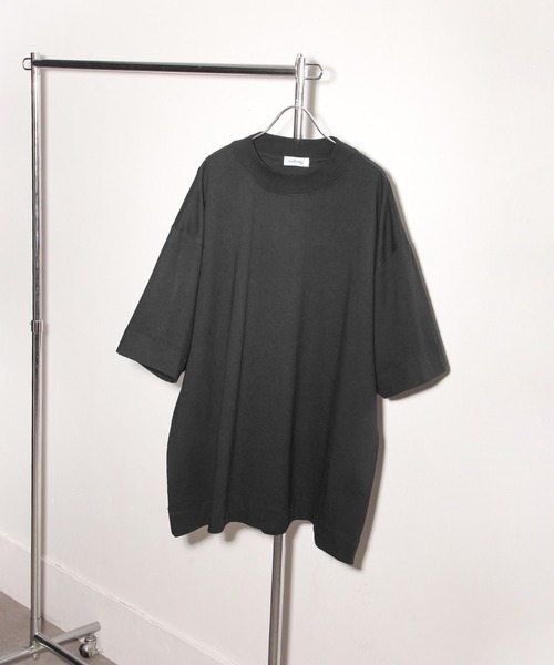 NILWAY（ニルウェイ）の「ビビットカラー半袖ベーシックビッグTee / カットソー（Tシャツ/カットソー・メンズ・ホワイト/ブラック/ブルー/グリーン/マスタード/グレイッシュベージュ・MEDIUM/LARGE）」の3枚目の写真