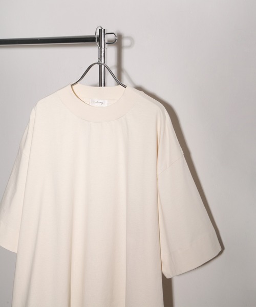 NILWAY（ニルウェイ）の「ビビットカラー半袖ベーシックビッグTee / カットソー（Tシャツ/カットソー・メンズ・ホワイト/ブラック/ブルー/グリーン/マスタード/グレイッシュベージュ・MEDIUM/LARGE）」の8枚目の写真