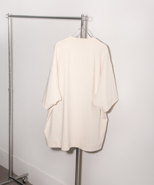 NILWAY（ニルウェイ）の「ビビットカラー半袖ベーシックビッグTee / カットソー（Tシャツ/カットソー・メンズ・ホワイト/ブラック/ブルー/グリーン/マスタード/グレイッシュベージュ・MEDIUM/LARGE）」の14枚目の写真