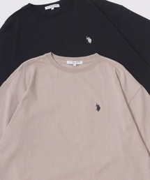 U.S. POLO ASSN./ユーエスポロアッスン 別注 オーバーサイズ ワンポイント刺繍 半袖Tシャツ/カットソー レディース メンズ