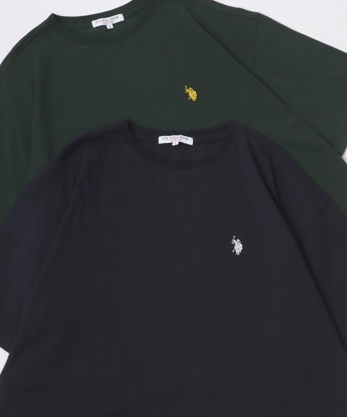 U.S. POLO ASSN.(ユーエスポロアッスン)の「U.S. POLO ASSN./ユーエスポロアッスン 別注 オーバーサイズ ワンポイント刺繍 半袖Tシャツ/カットソー レディース メンズ(Tシャツ/カットソー・メンズ・ホワイト/ブラック/ダークグリーン/ベージュ/ネイビー/サックスブルー・LL/M/L)」の5枚目の写真
