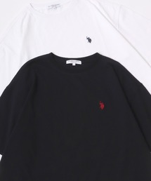 U.S. POLO ASSN./ユーエスポロアッスン 別注 オーバーサイズ ワンポイント刺繍 半袖Tシャツ/カットソー レディース メンズ