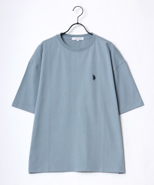U.S. POLO ASSN.(ユーエスポロアッスン)の「U.S. POLO ASSN./ユーエスポロアッスン 別注 オーバーサイズ ワンポイント刺繍 半袖Tシャツ/カットソー レディース メンズ(Tシャツ/カットソー・メンズ・ホワイト/ブラック/ダークグリーン/ベージュ/ネイビー/サックスブルー・LL/M/L)」の10枚目の写真