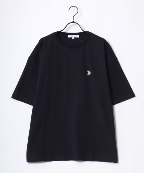 U.S. POLO ASSN.(ユーエスポロアッスン)の「U.S. POLO ASSN./ユーエスポロアッスン 別注 オーバーサイズ ワンポイント刺繍 半袖Tシャツ/カットソー レディース メンズ(Tシャツ/カットソー・メンズ・ホワイト/ブラック/ダークグリーン/ベージュ/ネイビー/サックスブルー・LL/M/L)」の11枚目の写真