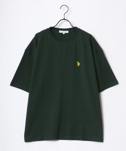 U.S. POLO ASSN.(ユーエスポロアッスン)の「U.S. POLO ASSN./ユーエスポロアッスン 別注 オーバーサイズ ワンポイント刺繍 半袖Tシャツ/カットソー レディース メンズ(Tシャツ/カットソー・メンズ・ホワイト/ブラック/ダークグリーン/ベージュ/ネイビー/サックスブルー・LL/M/L)」の9枚目の写真