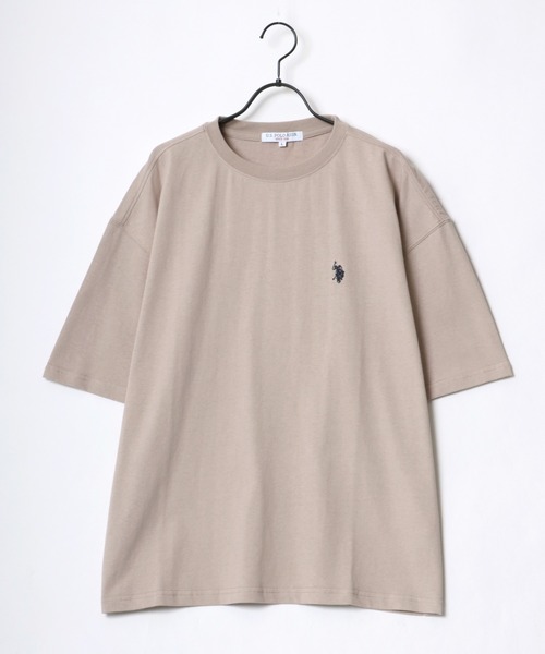 U.S. POLO ASSN.(ユーエスポロアッスン)の「U.S. POLO ASSN./ユーエスポロアッスン 別注 オーバーサイズ ワンポイント刺繍 半袖Tシャツ/カットソー レディース メンズ(Tシャツ/カットソー・メンズ・ホワイト/ブラック/ダークグリーン/ベージュ/ネイビー/サックスブルー・LL/M/L)」の13枚目の写真