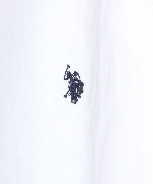 U.S. POLO ASSN.(ユーエスポロアッスン)の「U.S. POLO ASSN./ユーエスポロアッスン 別注 オーバーサイズ ワンポイント刺繍 半袖Tシャツ/カットソー レディース メンズ(Tシャツ/カットソー・メンズ・ホワイト/ブラック/ダークグリーン/ベージュ/ネイビー/サックスブルー・LL/M/L)」の16枚目の写真