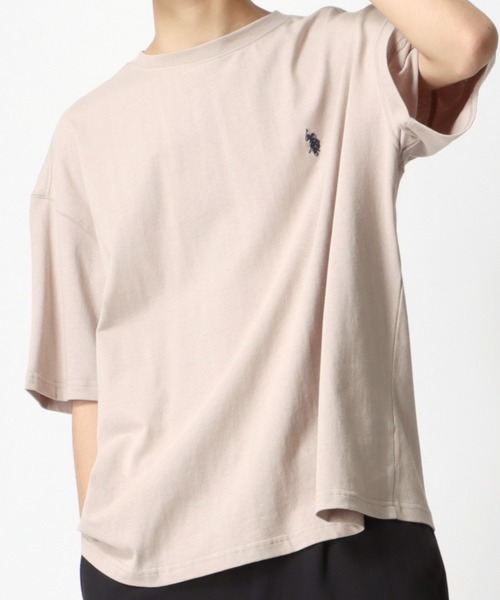 U.S. POLO ASSN.(ユーエスポロアッスン)の「U.S. POLO ASSN./ユーエスポロアッスン 別注 オーバーサイズ ワンポイント刺繍 半袖Tシャツ/カットソー レディース メンズ(Tシャツ/カットソー・メンズ・ホワイト/ブラック/ダークグリーン/ベージュ/ネイビー/サックスブルー・LL/M/L)」の20枚目の写真