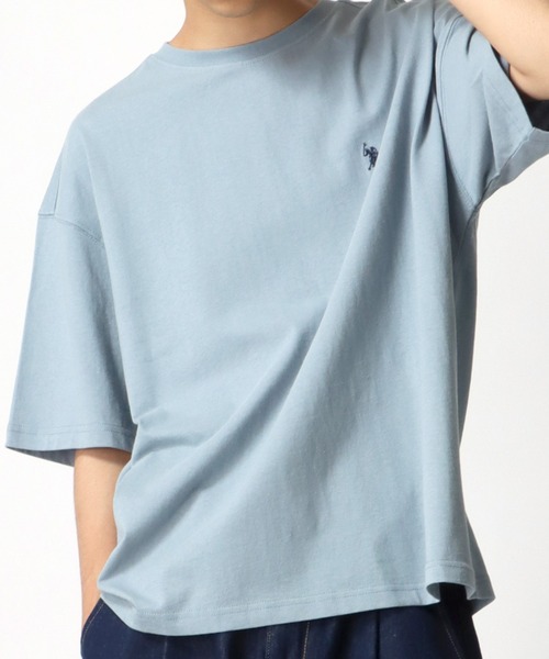 U.S. POLO ASSN.(ユーエスポロアッスン)の「U.S. POLO ASSN./ユーエスポロアッスン 別注 オーバーサイズ ワンポイント刺繍 半袖Tシャツ/カットソー レディース メンズ(Tシャツ/カットソー・メンズ・ホワイト/ブラック/ダークグリーン/ベージュ/ネイビー/サックスブルー・LL/M/L)」の18枚目の写真