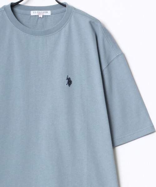 U.S. POLO ASSN.(ユーエスポロアッスン)の「U.S. POLO ASSN./ユーエスポロアッスン 別注 オーバーサイズ ワンポイント刺繍 半袖Tシャツ/カットソー レディース メンズ(Tシャツ/カットソー・メンズ・ホワイト/ブラック/ダークグリーン/ベージュ/ネイビー/サックスブルー・LL/M/L)」の22枚目の写真