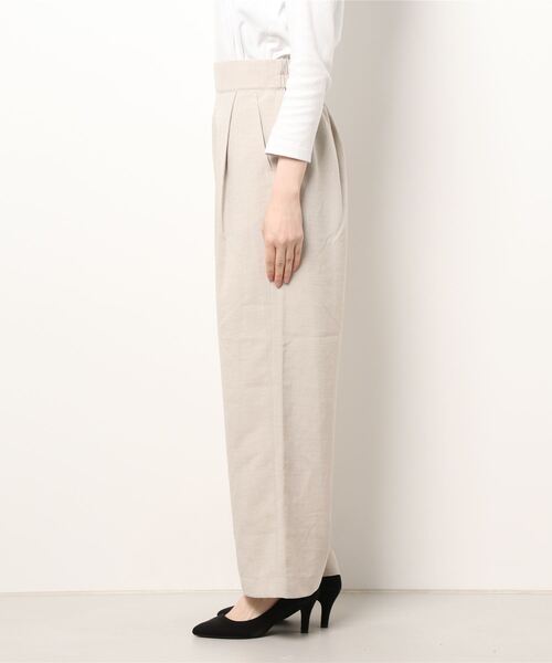 Te chichi TERRASSE(テチチテラス)の「麻調タックパンツ(その他パンツ・レディース・カーキ/ネイビー/ベージュ・フリ-)」の4枚目の写真