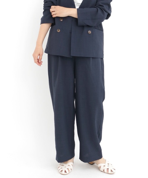 Te chichi TERRASSE(テチチテラス)の「麻調タックパンツ(その他パンツ・レディース・カーキ/ネイビー/ベージュ・フリ-)」の3枚目の写真