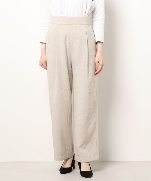 Te chichi TERRASSE(テチチテラス)の「麻調タックパンツ(その他パンツ・レディース・カーキ/ネイビー/ベージュ・フリ-)」の13枚目の写真