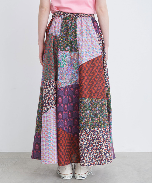 Dot＆Stripes CHILD WOMAN（ドットアンドストライプス　チャイルドウーマン）の「☆リバティパッチワーク ギャザースカート（スカート・レディース・イエロー/ブルー・FREE）」の19枚目の写真