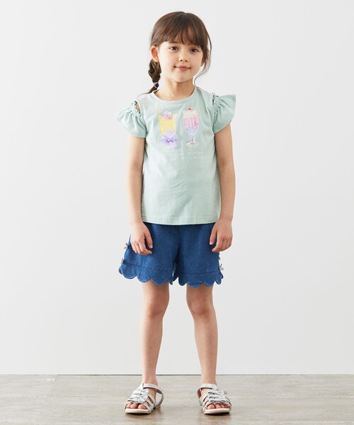 ANY（エニィ）の「オンオフショルダーパフェTシャツ（Tシャツ/カットソー・キッズ・ホワイト系/ライトグリーン系/ピンク系・90/100/120/130/110）」の20枚目の写真