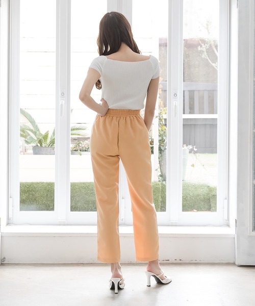 Julia Boutique（ジュリアブティック）の「リボン付きテーパードパンツ/22085（その他パンツ・レディース・ブラック/ピンク/オレンジ・ONE）」の11枚目の写真