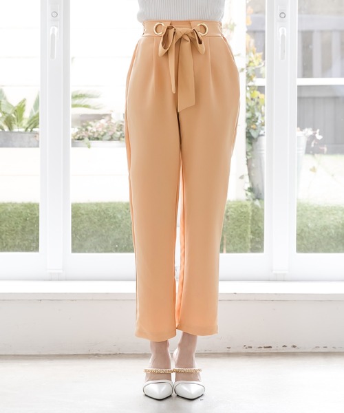 Julia Boutique（ジュリアブティック）の「リボン付きテーパードパンツ/22085（その他パンツ・レディース・ブラック/ピンク/オレンジ・ONE）」の12枚目の写真