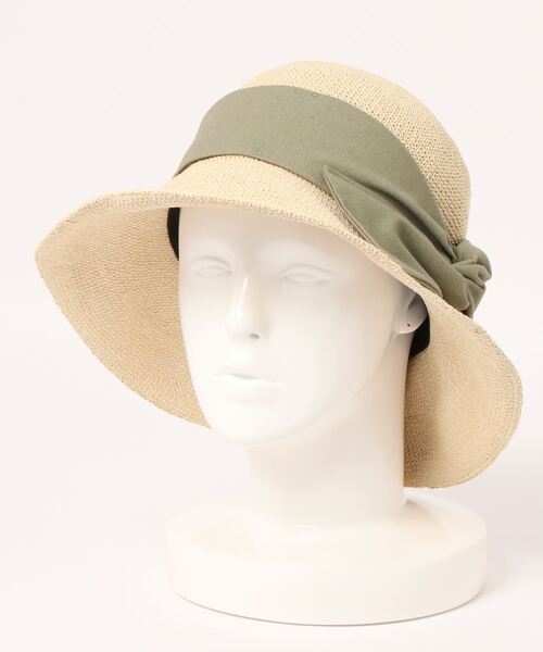 polcadot（ポルカドット）の「サイドリボンペーパー ハット（ハット・レディース・キャメル/ブラック/ベージュ・FREE）」の3枚目の写真